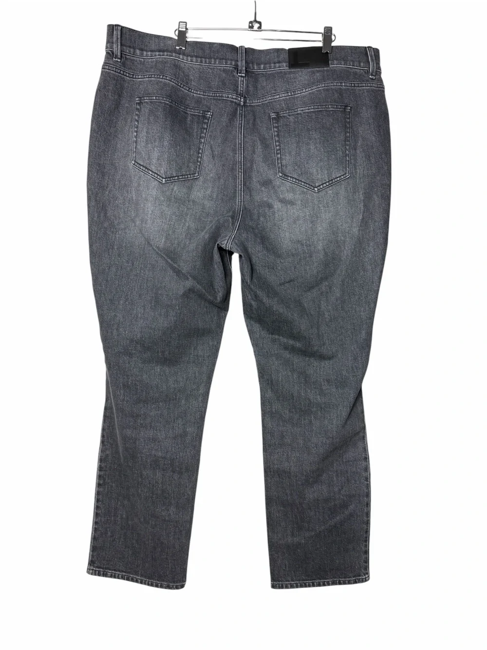 Lafayette 148 Black Faded Reeve Straight Leg Jeans Size 34 Size 18